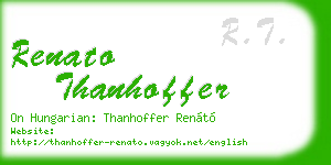 renato thanhoffer business card