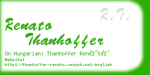 renato thanhoffer business card